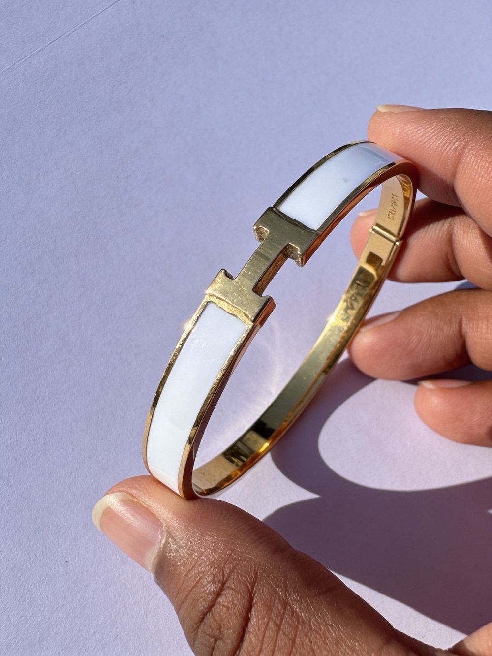 Altar'd State White and Gold Hinge Bracelet